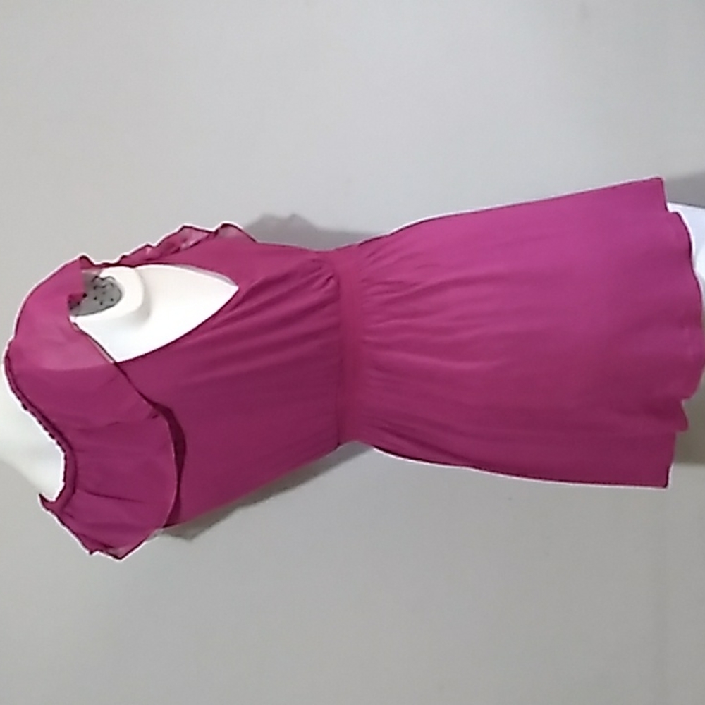 CCO New, | Robin K. | S pink blouse tunic v neck , ruffles neck BLOUSE OR DRESS - Picture 4 of 12